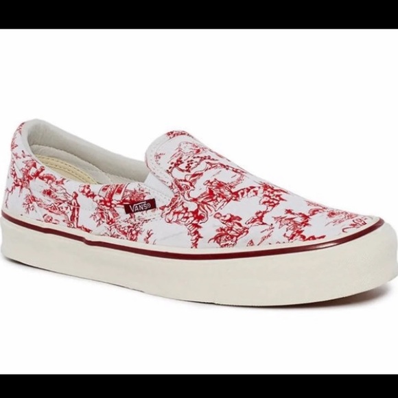 Vans Shoes - Vans slip on red Marshmallow